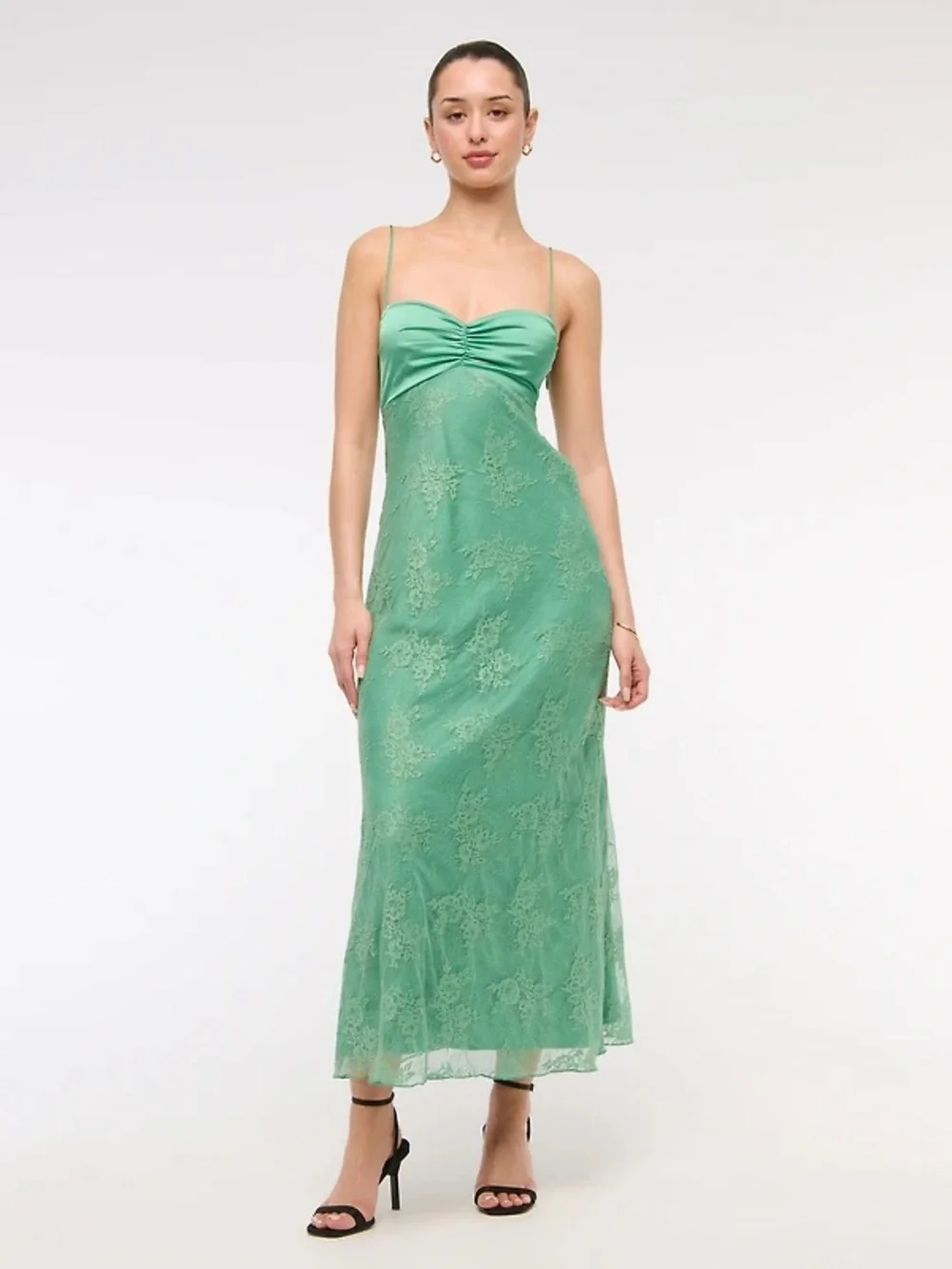 Abercrombie & Fitch The A&F Julia Slip Lace Maxi Dress